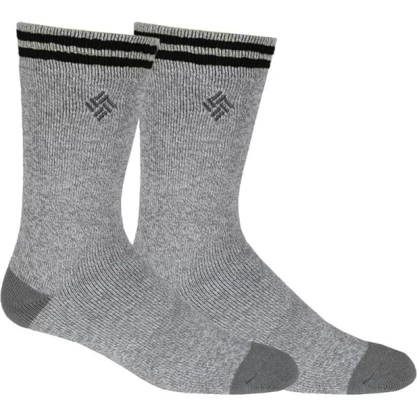 Columbia Mens Medium Weight Thermal Casual Socks 2packGreyGrey