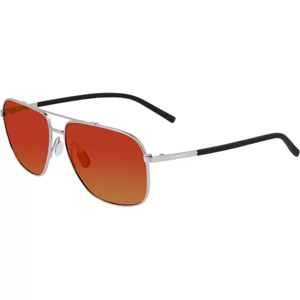 Columbia Mens Mist Trail Pilot SunglassesShiny GunmetalOrange Revo Lens