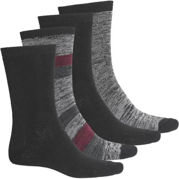 Columbia Mens Moisture Control Crew Socks 4PackBlackDye