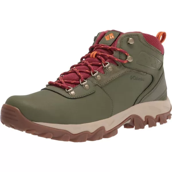 Columbia Mens Newton Ridge Plus Wp Hiking ShoeHiker Green Marsala Red