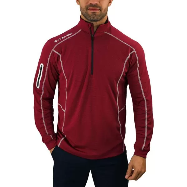 Columbia Mens OmniWick Shotgun Long Sleeve 14 Zip PulloverBeet