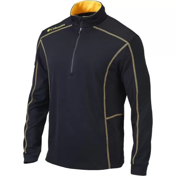 Columbia Mens OmniWick Shotgun Long Sleeve 14 Zip PulloverBlackAztec Gold