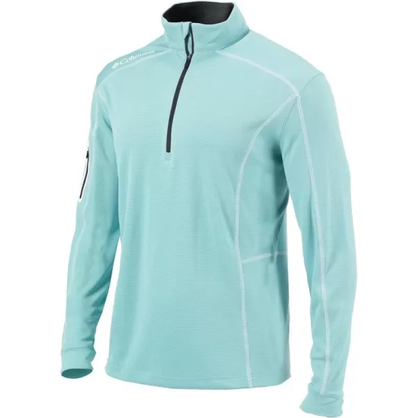 Columbia Mens OmniWick Shotgun Long Sleeve 14 Zip PulloverGulf Stream