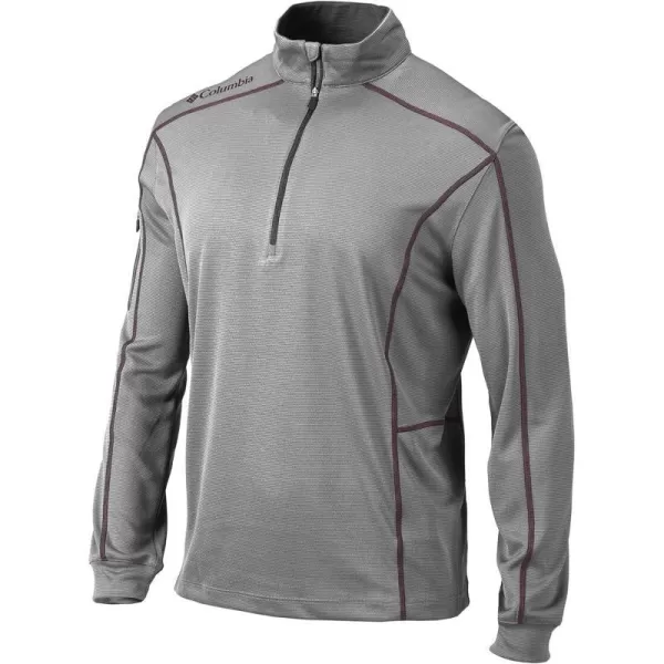 Columbia Mens OmniWick Shotgun Long Sleeve 14 Zip PulloverLight Grey