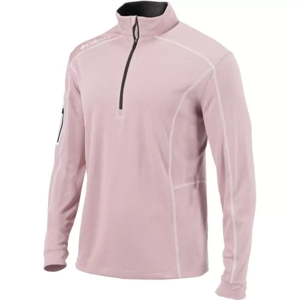 Columbia Mens OmniWick Shotgun Long Sleeve 14 Zip PulloverPink Dawn