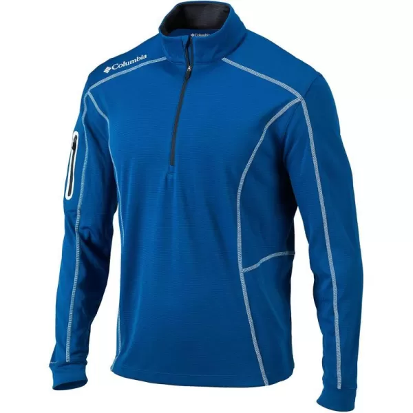 Columbia Mens OmniWick Shotgun Long Sleeve 14 Zip PulloverSapphire