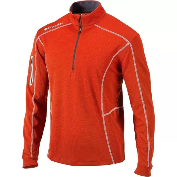 Columbia Mens OmniWick Shotgun Long Sleeve 14 Zip PulloverState Orange