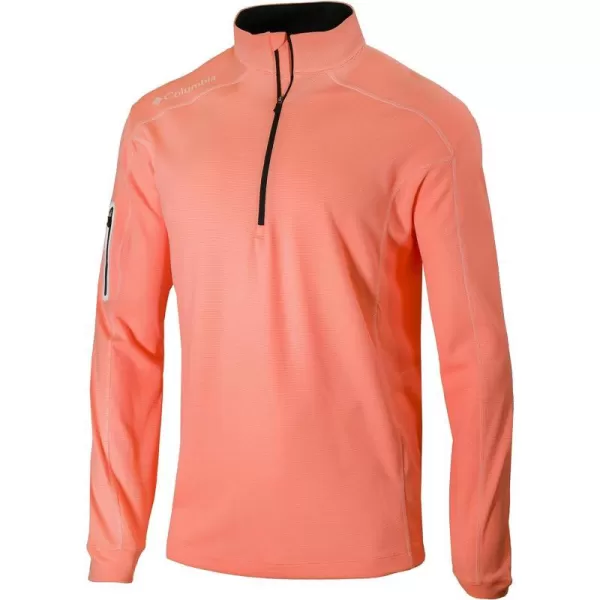 Columbia Mens OmniWick Shotgun Long Sleeve 14 Zip PulloverTiki Pink