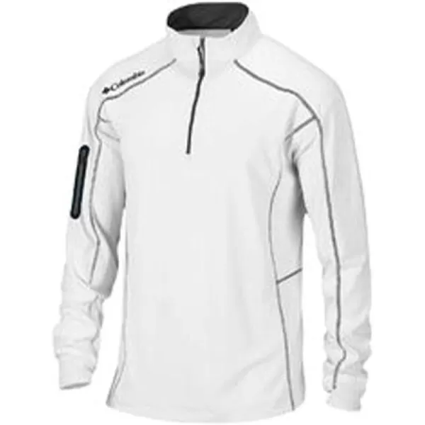 Columbia Mens OmniWick Shotgun Long Sleeve 14 Zip PulloverWhite