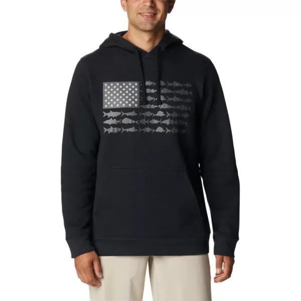 Columbia Mens PFG Fish Flag Ii HoodieBlackGraphite Usa