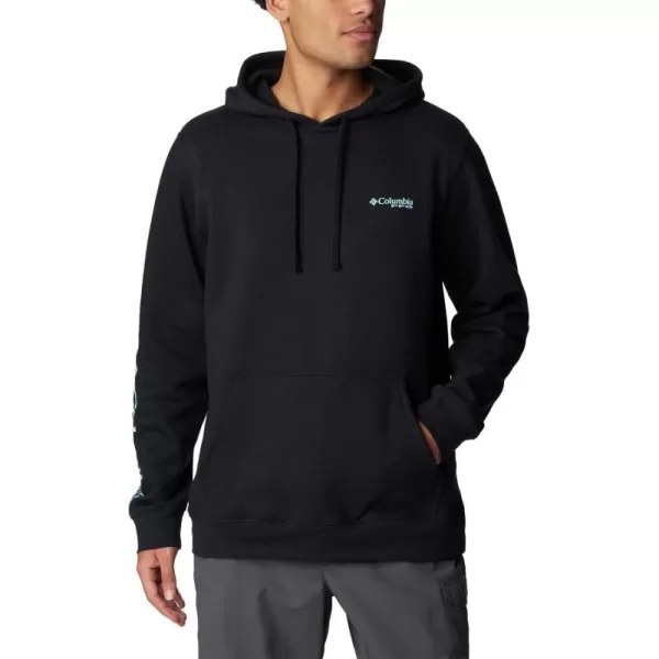 Columbia Mens PFG Sleeve Ii Graphic HoodieBlackGulf Stream Logo