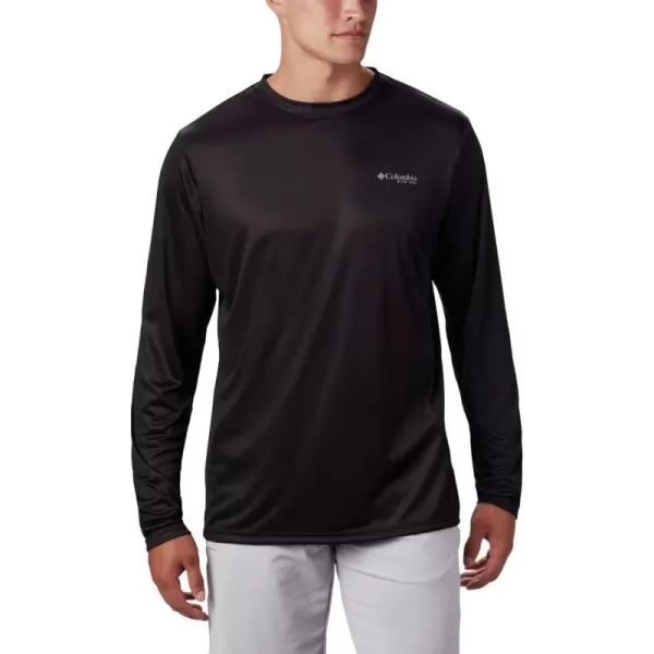 Columbia Mens PFG Terminal Tackle Global Compass Long Sleeve Sun ProtectionBlackCypress