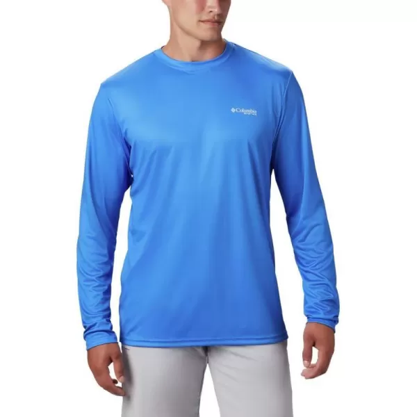 Columbia Mens PFG Terminal Tackle Global Compass Long Sleeve Sun ProtectionVivid Blue