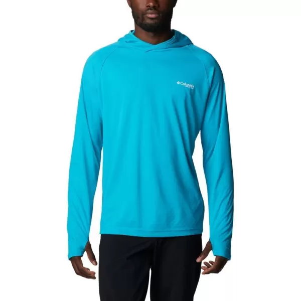 Columbia Mens PFG Zero Rules Ice HoodieOcean Teal