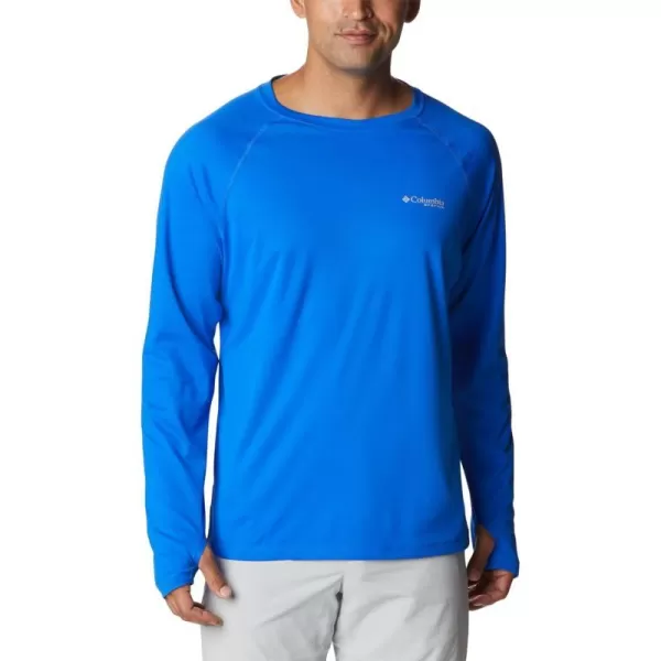 Columbia Mens PFG Zero Rules Ice Ls ShirtBlue Macaw