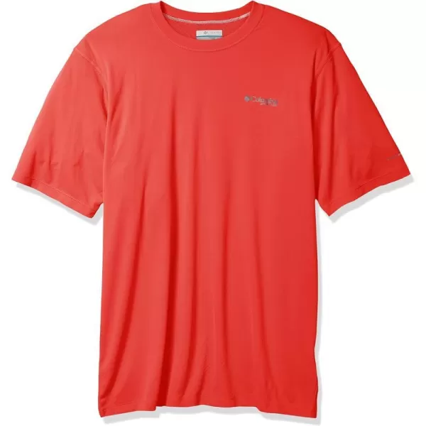 Columbia Mens PFG Zero Rules Short Sleeve ShirtRed Spark