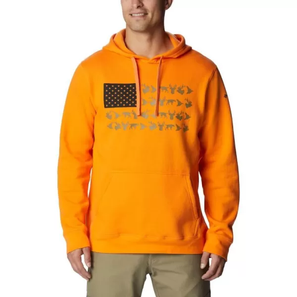 Columbia Mens PHG Game Flag Ii HoodiePhg Orange Black Game Flag