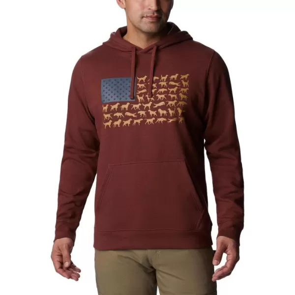 Columbia Mens PHG Game Flag Ii HoodieRed Rocks Sahara Dog Flag