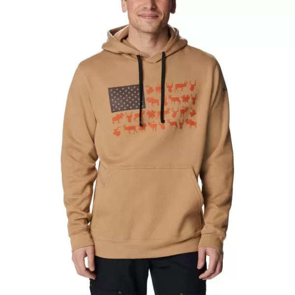 Columbia Mens PHG Game Flag Ii HoodieSahara Cordovan Big Game Flag