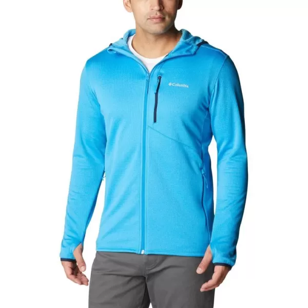 Columbia Mens Park View Fleece Full Zip HoodieCompass Blue Heather