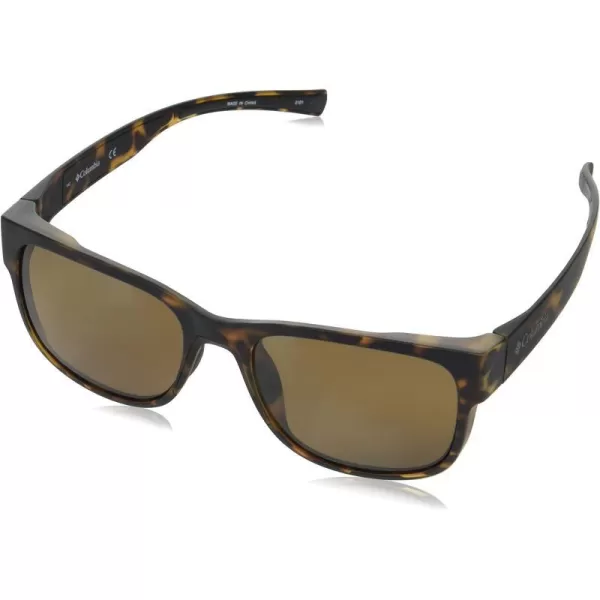 Columbia Mens Penns Creek Rectangular SunglassesMatte Dark Tortoise