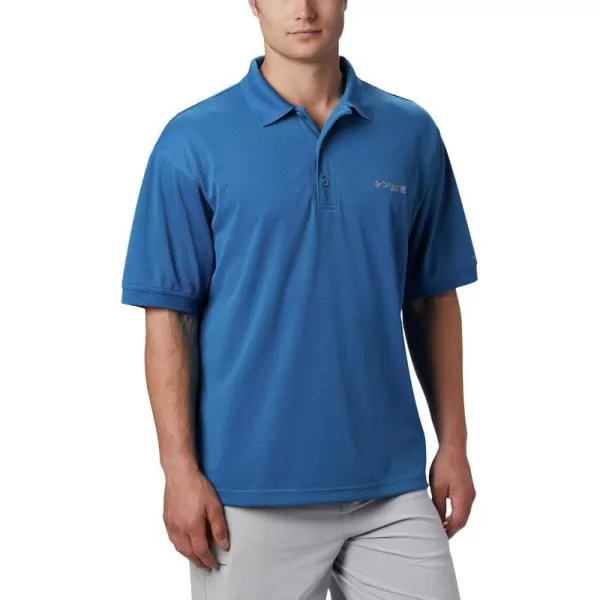 Columbia Mens Perfect Cast Polo ShirtAthletic Fit Dark Pool