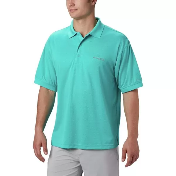 Columbia Mens Perfect Cast Polo ShirtBig Bright Aqua