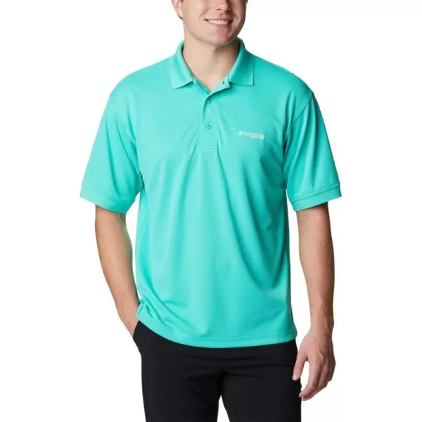 Columbia Mens Perfect Cast Polo ShirtBig Electric Turquoise