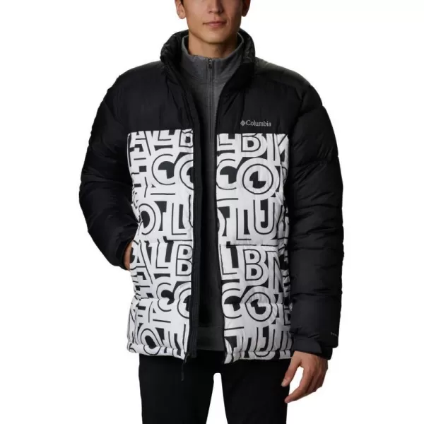 Columbia Mens Pike Lake JacketWhite TypoBlack