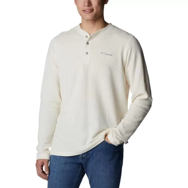 Columbia Mens Pine Peak Waffle Long Sleeve HenleyChalk Heather