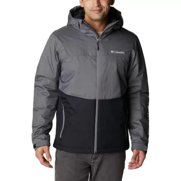 Columbia Mens Point Park Insulated JacketCity Grey  Black