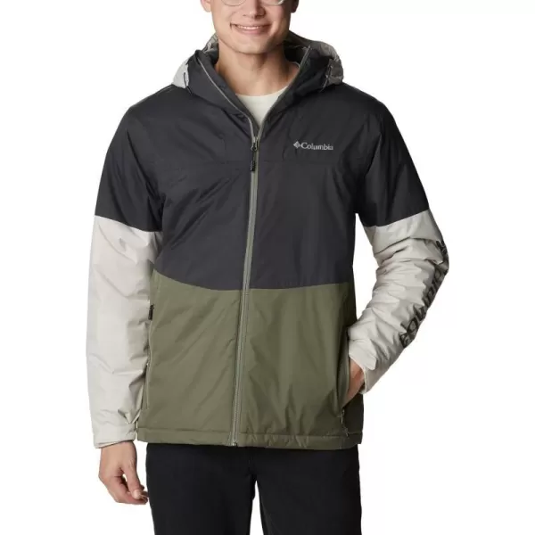 Columbia Mens Point Park Insulated JacketShark Stone Green Dark Stone