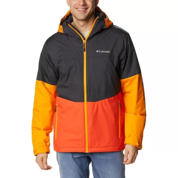 Columbia Mens Point Park Insulated JacketSharkRed QuartzFlame Orange