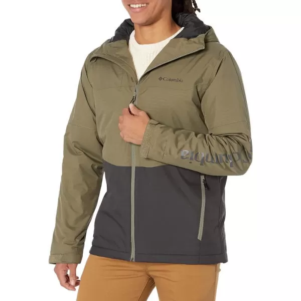 Columbia Mens Point Park Insulated JacketStone GreenShark