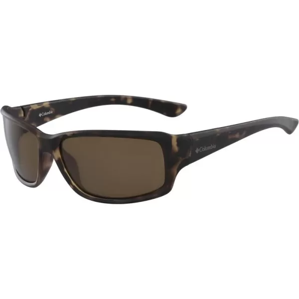 Columbia Mens Point Reyes Rectangular SunglassesMatte TortBrown