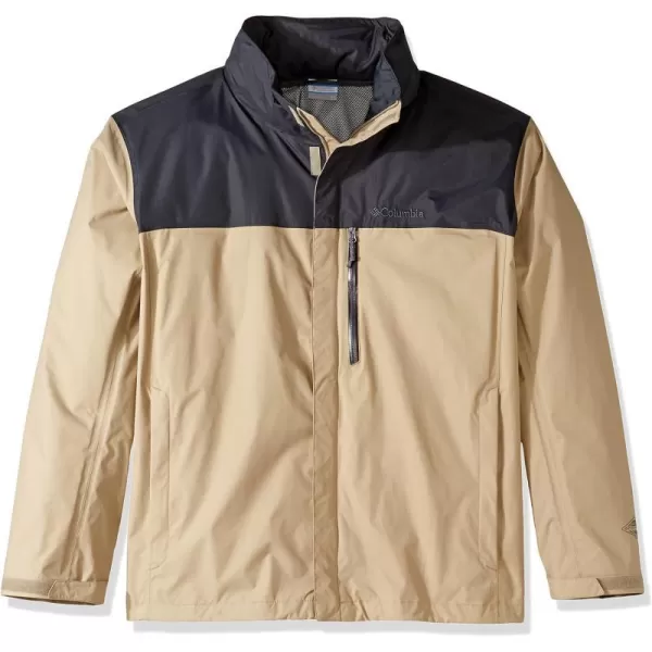 Columbia Mens Pouration Jacket Waterproof  BreathableBritish TanShark