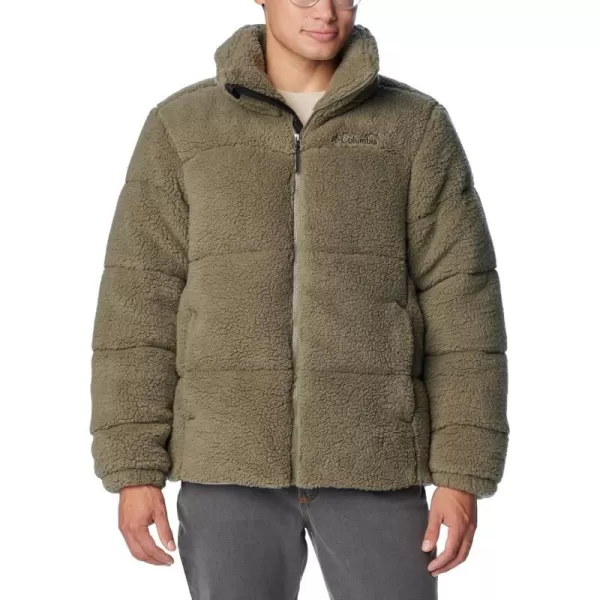 Columbia Mens Puffect Sherpa JacketStone Green