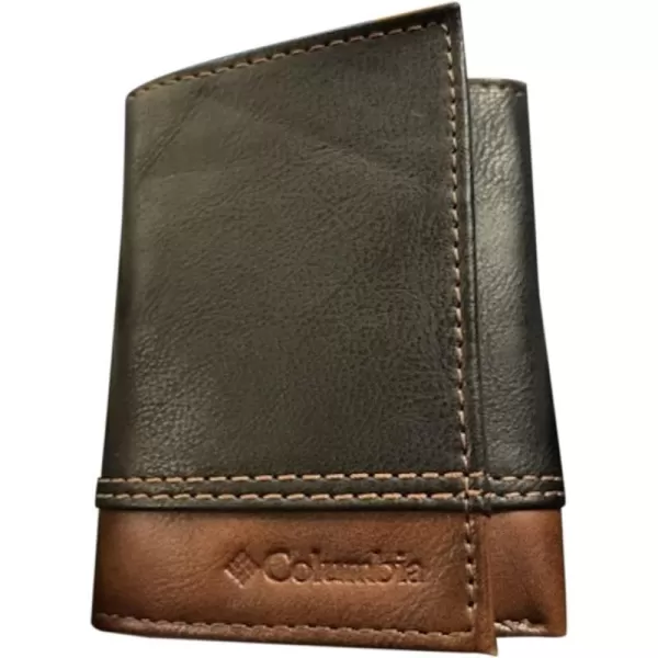 Columbia Mens RFID Trifold WalletBlackBrown