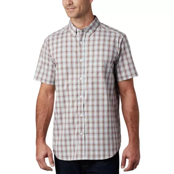 Columbia Mens Rapid Rivers Ii Short Sleeve ShirtBright Orange Mini Gingham Plaid