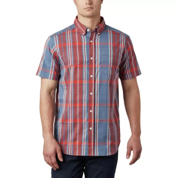 Columbia Mens Rapid Rivers Ii Short Sleeve ShirtCarnelian Red Large Plaid