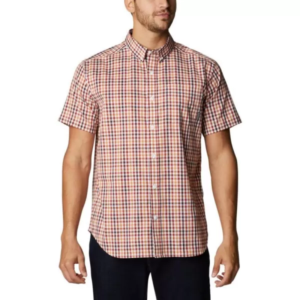 Columbia Mens Rapid Rivers Ii Short Sleeve ShirtDark Sienna Gingham