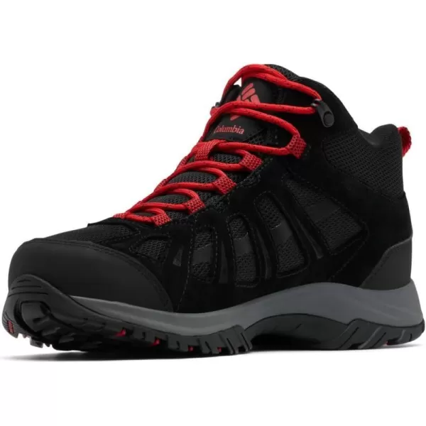 Columbia Mens Redmond Iii Mid Waterproof Hiking ShoeBlackMountain Red