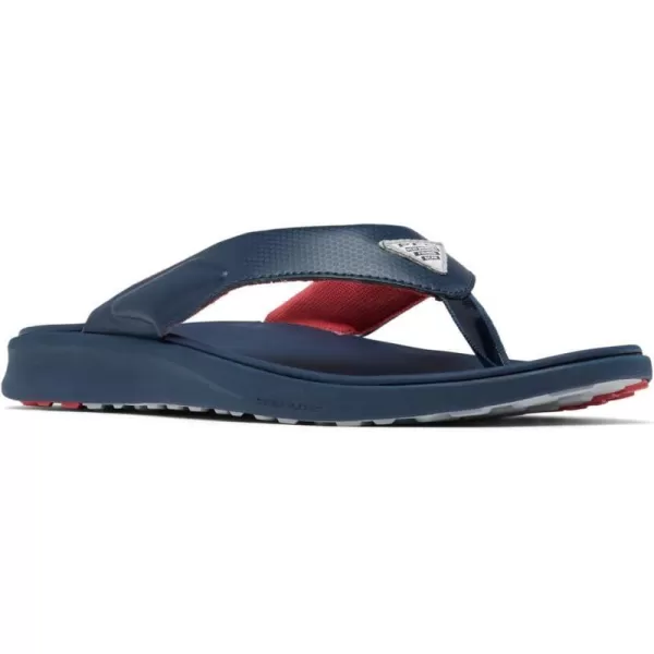 Columbia Mens Rostra Beachcomber PFG Sport SandalCollegiate NavySunset Red