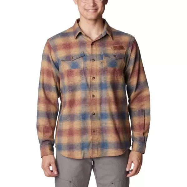 Columbia Mens Roughtail Stretch Flannel LsZinc Buck Plaid