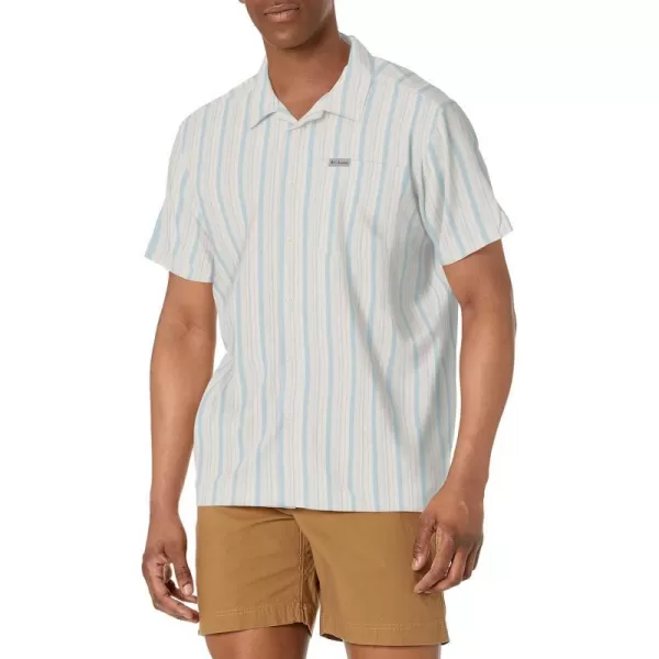 Columbia Mens Sage Springs Linen Short SleeveSea Salt Strolling Stripe