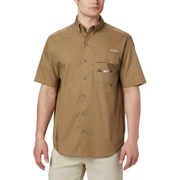 Columbia Mens Sharptail Short Sleeve ShirtFlaxRt Edge