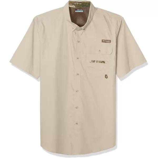 Columbia Mens Sharptail Short Sleeve ShirtFossilRt Edge