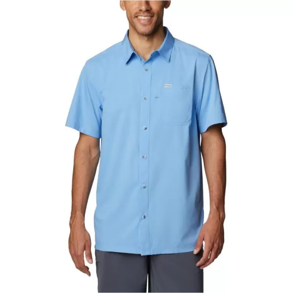 Columbia Mens Slack Tide Camp ShirtAgate Blue