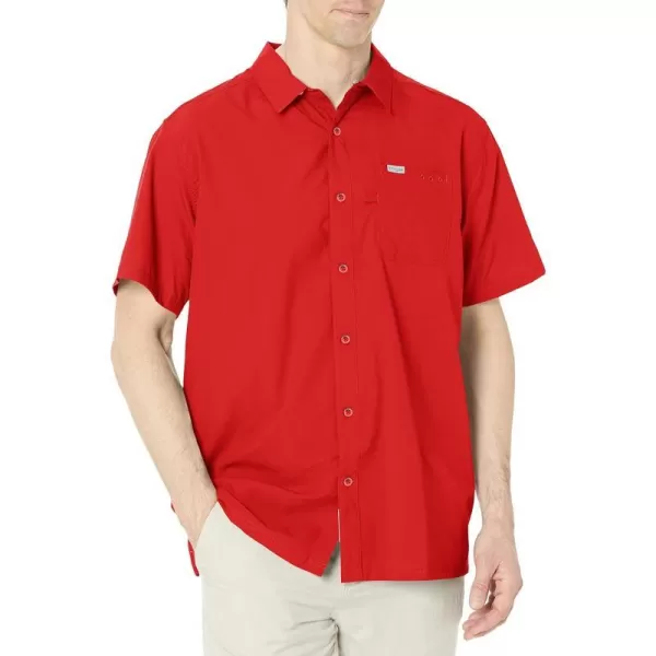 Columbia Mens Slack Tide Camp ShirtRed Spark