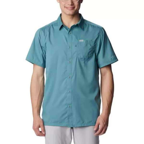 Columbia Mens Slack Tide Camp ShirtTranquil Teal